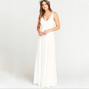 Show Me Your Mumu Jenn Maxi Dress Wedding Cake White